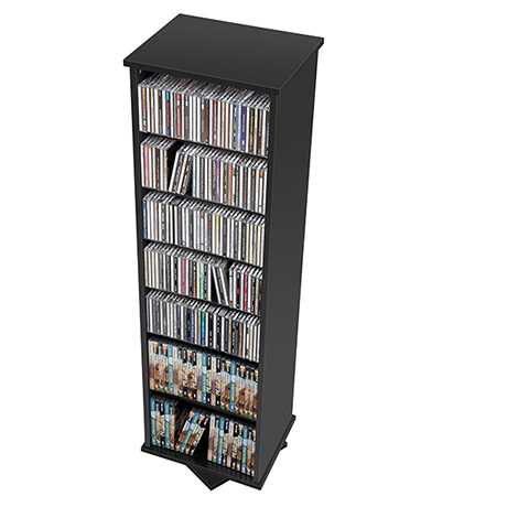 2-Sided Media Storage Spinning Tower for DVDs & CDs