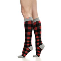 Product Image for Montana Plaid Wool Women's Compression Socks