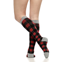 Alternate Image 2 for Montana Plaid Wool Women's Compression Socks