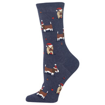 Alternate Image 1 for Christmas Dogs Women's Socks