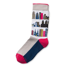 Alternate Image 1 for NYC Skyline Women's Socks