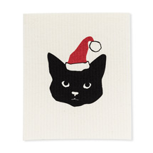 Alternate Image 1 for Santa Cat Swedish Towels (Set of 2)