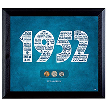 Alternate Image 1 for Year to Remember Personalized Coin Wall Frame