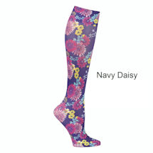 Alternate Image 8 for Celeste Stein® Women's Printed Closed Toe Mild Compression Knee High Stockings