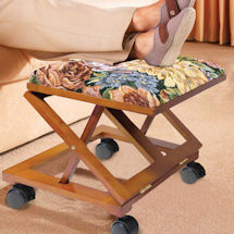 Product Image for Adjustable Fold-Away Tapestry Footstool