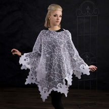 Alternate image Halloween Ghost Lace Poncho