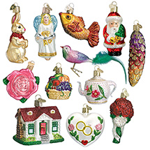 Alternate Image 1 for Merck Family's Old World Christmas Bride's Tree Glass Ornaments - Set of 12