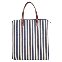 Alternate Image 1 for Striped Floral Tote 