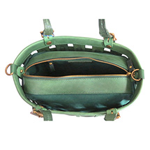 Alternate Image 6 for Leather Basket Handbag