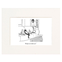 Product Image for Indoor Cat Personalized New Yorker Cartoonist Cartoon - Matted