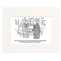 Product Image for It's a Deal Personalized New Yorker Cartoonist Cartoon - Matted
