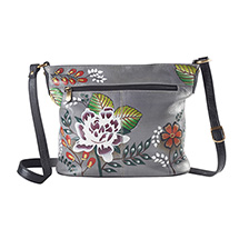 Alternate Image 1 for Hand-Painted Leather Crossbody Bag
