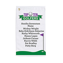 Alternate Image 3 for Personalized Top Ten Golfers Towel