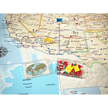 Alternate Image 6 for Personalized USA Traveler Map Set - Framed