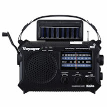 Product Image for 4-Way Powered Emergency Weather Alert Radio with Cell Phone Charger - Black