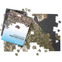 Personalized Hometown Jigsaw Puzzle -  Satellite Image