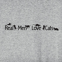 Alternate Image 1 for Real Men Love Cats T-Shirt or Sweatshirt