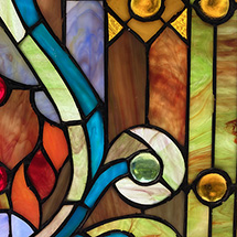 Alternate Image 2 for Victorian Style Stained Glass Panel