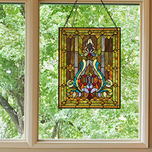 Alternate Image 9 for Victorian Style Stained Glass Panel