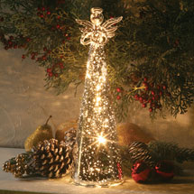 Alternate Image 1 for Lighted Mercury Glass Angel Statue