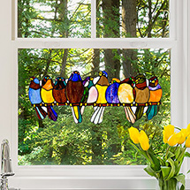 Alternate Image 1 for Birds on a Wire Stained Glass