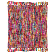 Alternate Image 1 for Multicolored Chunky Knit Throw Blanket