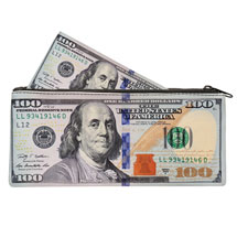 Alternate Image 2 for Bank Note Zipper Pouches