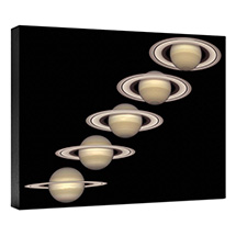 Hubble Image Canvas Print: Saturn From 1996 To 2000