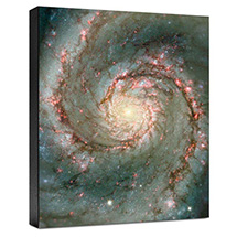 Hubble Image Canvas Print: The Heart Of The Whirlpool Galaxy