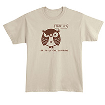 Alternate Image 2 for Irritable Owl T-Shirt or Sweatshirt