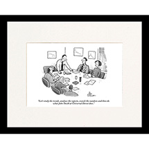 Alternate Image 1 for Study the Trends Custom Cartoon - Personalized New Yorker Cartoonist Print