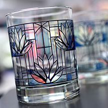 Alternate Image 1 for Frank Lloyd Wright Waterlilies Tumblers (Set of 2)
