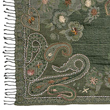 Alternate Image 6 for Emerald Garden Embroidered Wrap
