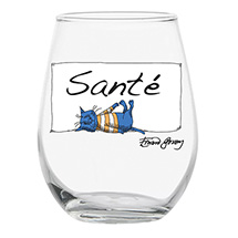Alternate Image 4 for Edward Gorey Cats Stemless Wine Glasses - Set of 4