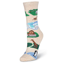 Alternate Image 1 for Zoo Animals Women's Socks