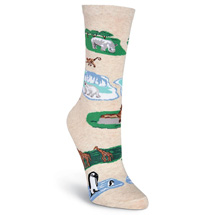 Alternate Image 2 for Zoo Animals Women's Socks