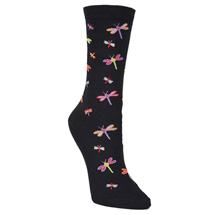 Alternate Image 1 for Dragonfly Rainbow Women's Socks
