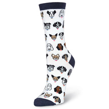 Alternate Image 1 for Dog Profile Women's Socks