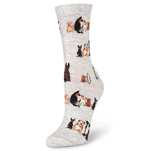 Alternate Image 1 for Dogs Sitting Women's Socks