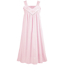 Cotton Lace Chemise with Pockets | Shop.PBS.org
