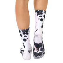 Alternate Image 1 for Dalmatian Paws Unisex Crew Socks