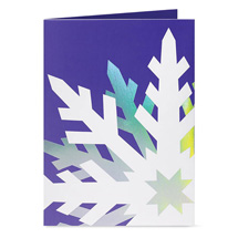 Alternate Image 1 for Dazzling Snowflake 3D Greeting Cards - Set of 8