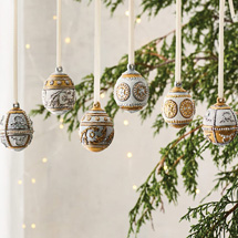 Alternate Image 1 for Russian Imperial Mini Egg Metallic Ornaments