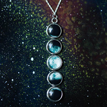 Alternate Image 1 for Moon Phase Pendant Necklace