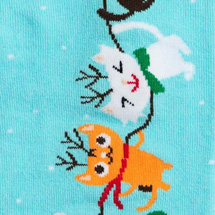 Alternate Image 1 for Jingle Cats Knee High Women's Socks