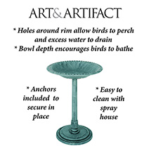 Alternate Image 6 for Pedestal Bird Bath