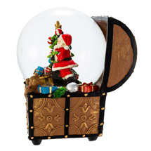 Alternate Image 1 for Toy Chest Santa Snow Globe