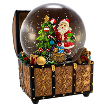 Alternate Image 3 for Toy Chest Santa Snow Globe