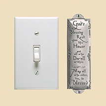 Alternate Image 1 for House Blessing Plaque in Handcrafted Pewter with Gift Box