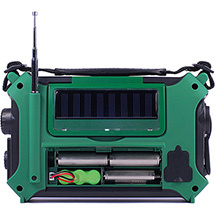Alternate Image 1 for 4-Way Powered Emergency Weather Alert Radio with Cell Phone Charger - Green
